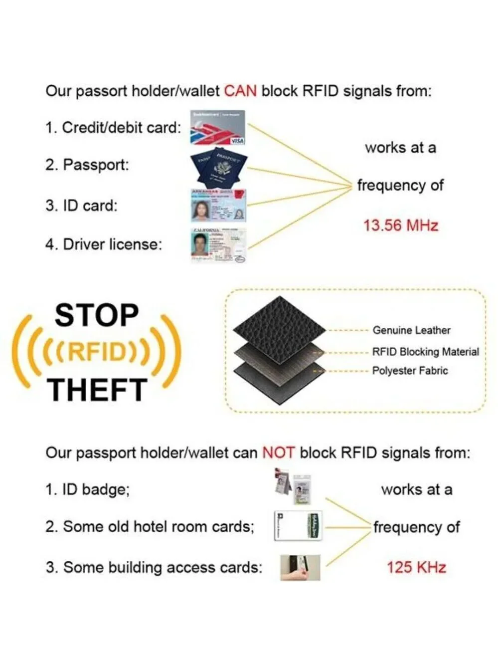 RFID Slim Card Holder Wallet with ID Window Front Pocket for Men Women